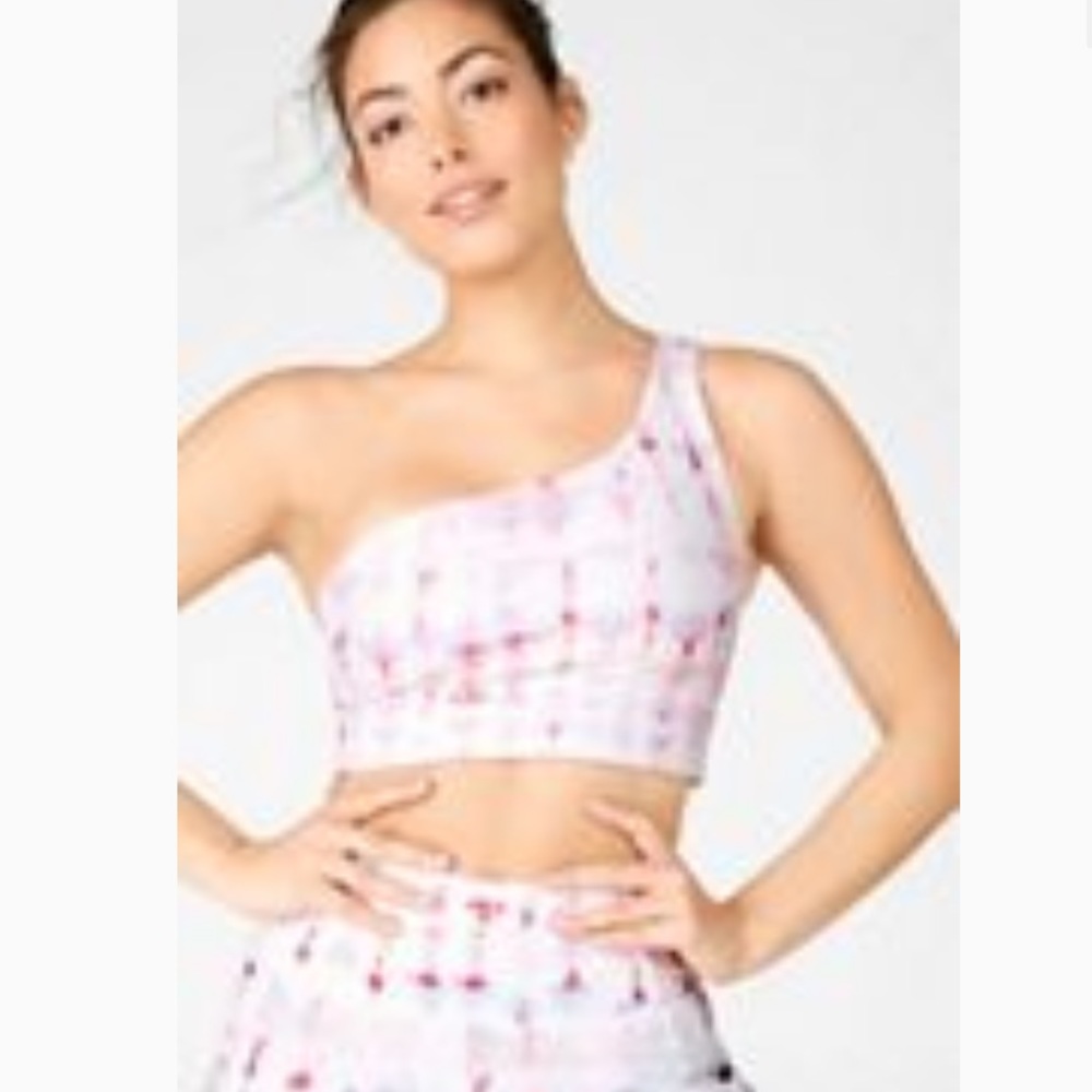 NWT Fabletics Harlow One Shoulder Reversible Sports Bra